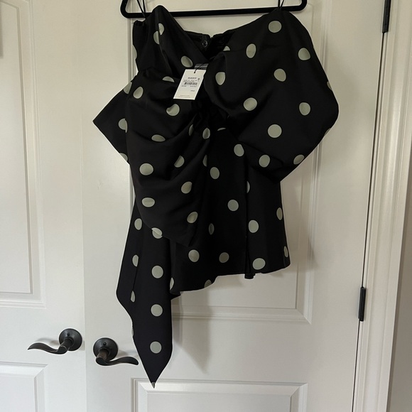 Bardot Elegant Black Polka Dot Party Dress, Size 12 - Picture 10 of 11